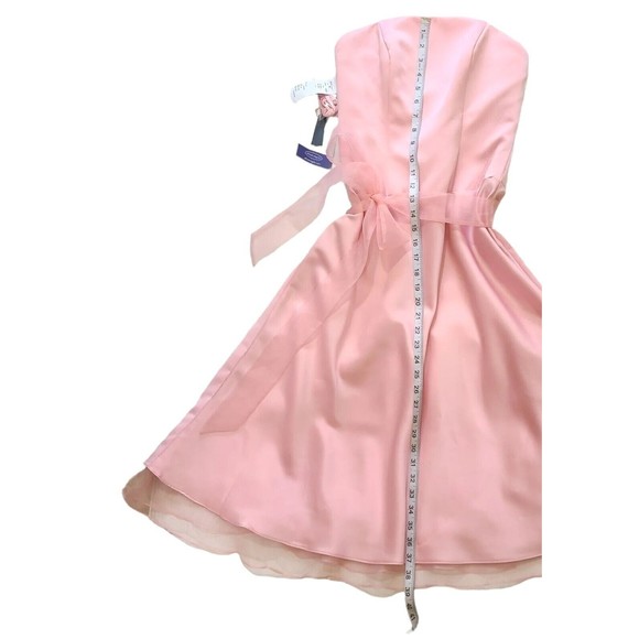 Alfred Angelo Dress Women's Size 4 Pink Strapless Knee Length Party Barbiecore - Picture 11 of 12